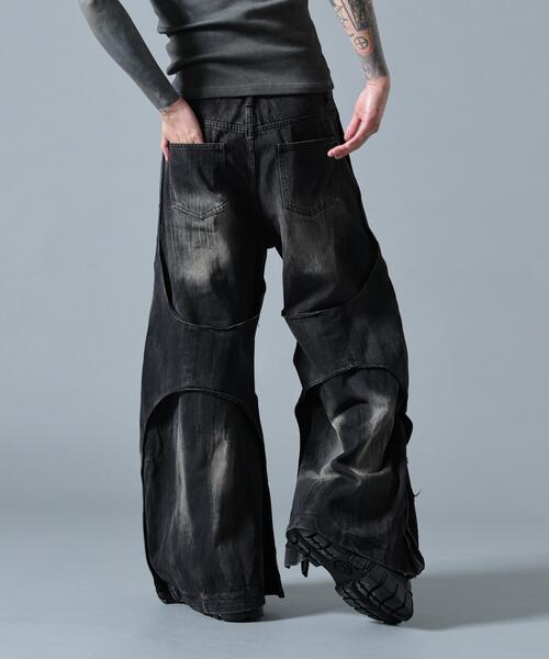 L.H.P（エルエイチピー）の「MAVYTH/メヴィス/SHADOW VEIN BAGGY JEANS（デニムパンツ・メンズ・ブラック・XL/L）」の4枚目の写真
