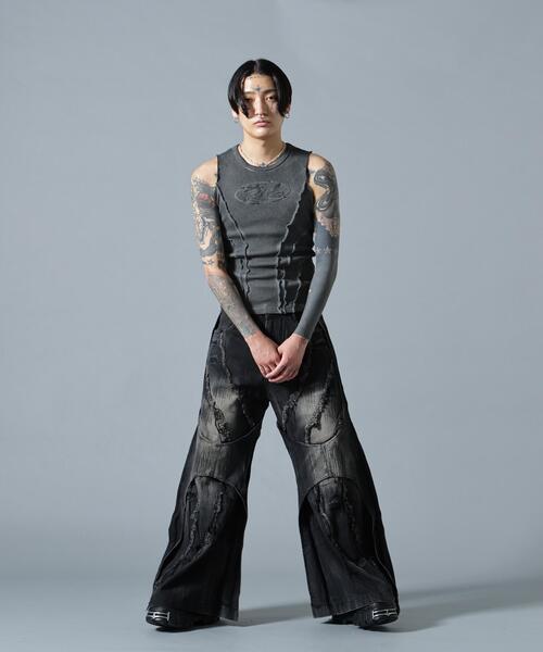 L.H.P（エルエイチピー）の「MAVYTH/メヴィス/SHADOW VEIN BAGGY JEANS（デニムパンツ・メンズ・ブラック・XL/L）」の5枚目の写真