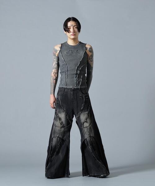 L.H.P（エルエイチピー）の「MAVYTH/メヴィス/SHADOW VEIN BAGGY JEANS（デニムパンツ・メンズ・ブラック・XL/L）」の6枚目の写真