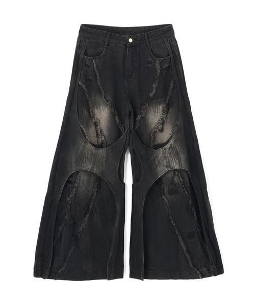 L.H.P（エルエイチピー）の「MAVYTH/メヴィス/SHADOW VEIN BAGGY JEANS（デニムパンツ・メンズ・ブラック・XL/L）」の8枚目の写真