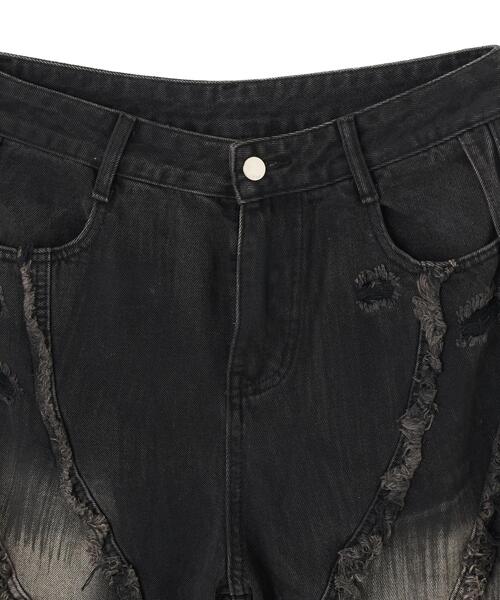 L.H.P（エルエイチピー）の「MAVYTH/メヴィス/SHADOW VEIN BAGGY JEANS（デニムパンツ・メンズ・ブラック・XL/L）」の10枚目の写真