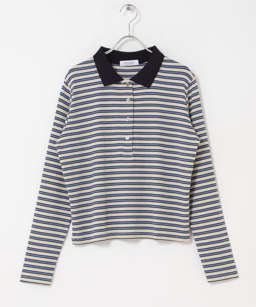 URBAN RESEARCH Sonny Label(アーバンリサーチサニーレーベル)の「マルチボーダースムースポロシャツ(ポロシャツ・レディース・ネイビー/レッド/オフホワイト・FREE)」の9枚目の写真