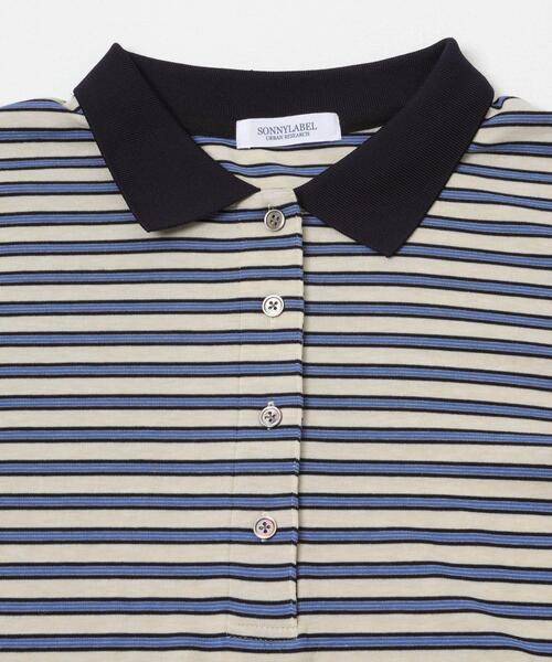 URBAN RESEARCH Sonny Label(アーバンリサーチサニーレーベル)の「マルチボーダースムースポロシャツ(ポロシャツ・レディース・ネイビー/レッド/オフホワイト・FREE)」の10枚目の写真