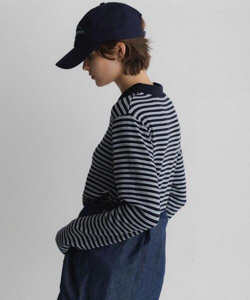 URBAN RESEARCH Sonny Label(アーバンリサーチサニーレーベル)の「マルチボーダースムースポロシャツ(ポロシャツ・レディース・ネイビー/レッド/オフホワイト・FREE)」の11枚目の写真