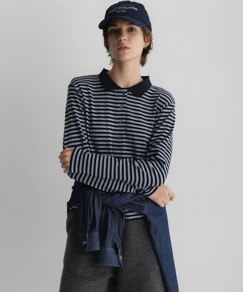 URBAN RESEARCH Sonny Label(アーバンリサーチサニーレーベル)の「マルチボーダースムースポロシャツ(ポロシャツ・レディース・ネイビー/レッド/オフホワイト・FREE)」の13枚目の写真