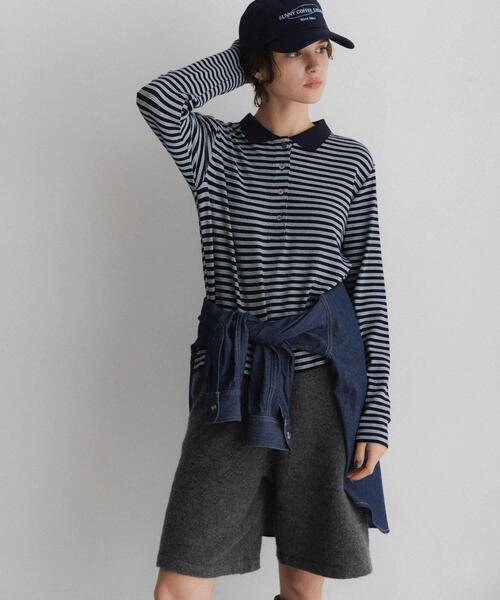 URBAN RESEARCH Sonny Label(アーバンリサーチサニーレーベル)の「マルチボーダースムースポロシャツ(ポロシャツ・レディース・ネイビー/レッド/オフホワイト・FREE)」の14枚目の写真