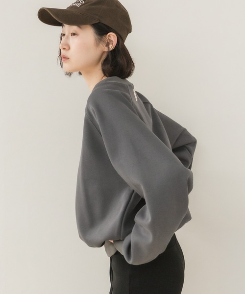 HEILIS(ヘイリス)の「Vネックスウェットトップス/スウェット スウェットトップス Vネックスウェット Vネック 長袖トップス トレーナー プルオーバー オーバーサイズ ワンポイント バックデザイン 韓国ファッション カジュアル ストリート ノームコア レイヤード デイリー 秋服 冬服 ライトイエロー グレー チャコールグレー(スウェット・レディース・ライトイエロー/グレー/チャコールグレー・FREE)」の21枚目の写真