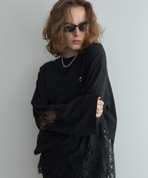 JOSE MOON（ジョゼムーン）の「LACE DOCKING LONG TEE/レースドッキングロングT（Tシャツ/カットソー）」