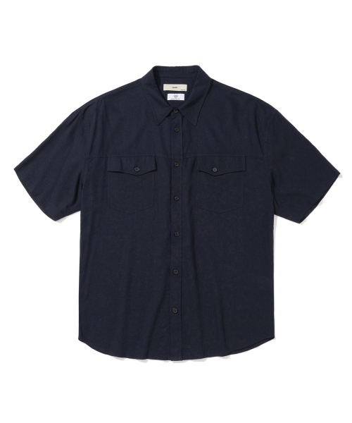 SIIIIDO(シド)の「SENATOR HALF SHIRT(NAVY)(シャツ/ブラウス・メンズ・その他・2/4/3)」の2枚目の写真