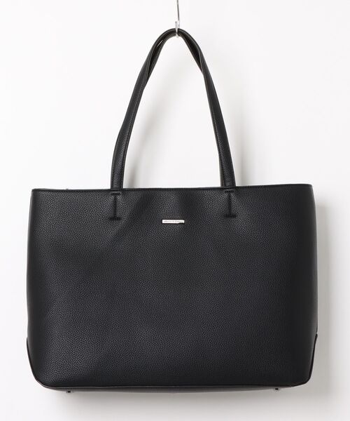 TAKA-Q(タカキュー)の「トート バッグ メンズ ビジネス 鞄 A4対応 クッションポケット シュリンク 型押し 合成皮革(トートバッグ・メンズ・ブラック/ダークウッド・FREE)」の15枚目の写真