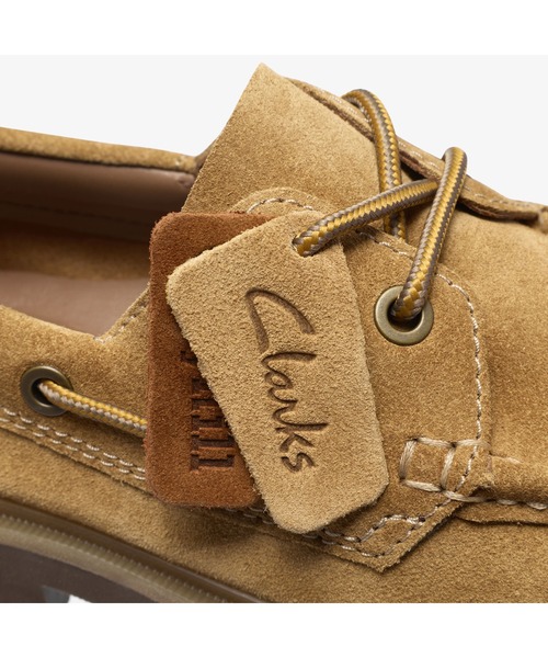 Clarks(クラークス)の「Cleyhill Boat/クレイヒルボート(ウィートスエード)(モカシン/デッキシューズ・メンズ・ブラウン・UK6/UK6.5/UK7/UK7.5/UK8/UK8.5/UK9/UK9.5/UK10)」の2枚目の写真