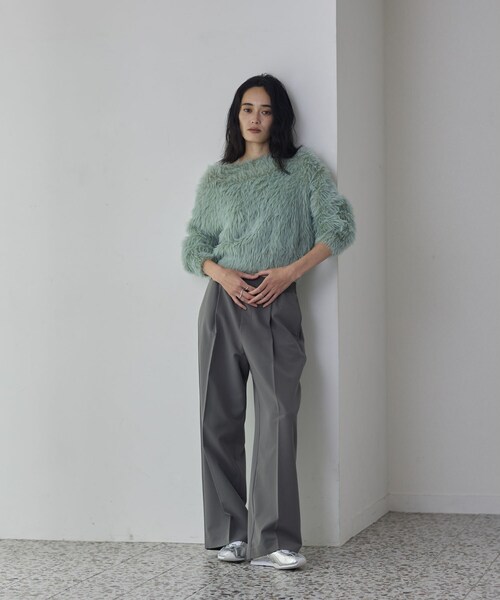 GALLEST（ギャレスト）の「Comfy Set Up｜イージーストレートワイドパンツ【セットアップ対応／通勤／カセット服】（その他パンツ・レディース・ブラック/ベージュ/ダークグレー・34/36/38/40）」の11枚目の写真