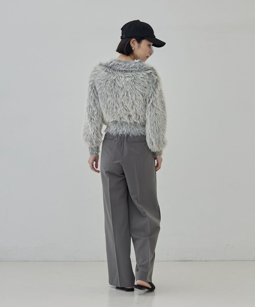 GALLEST（ギャレスト）の「Comfy Set Up｜イージーストレートワイドパンツ【セットアップ対応／通勤／カセット服】（その他パンツ・レディース・ブラック/ベージュ/ダークグレー・34/36/38/40）」の19枚目の写真