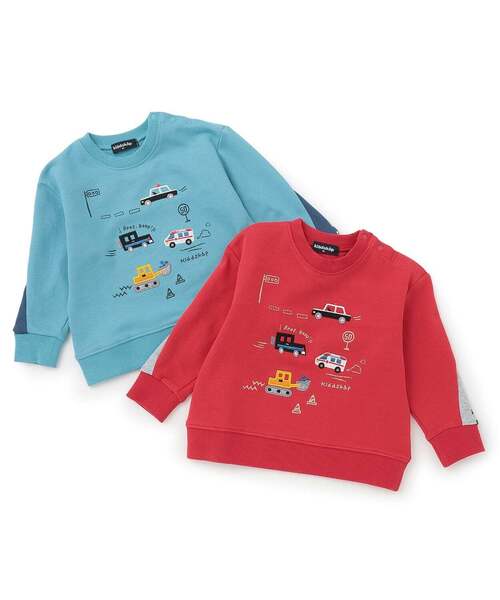 kladskap(クレードスコープ)の「【人気商品再入荷】【直営店で取り扱い無し】働く車×道路トレーナー(スウェット・キッズ・ターコイズブルー/レッド・100cm/120cm/90cm/110cm)」の9枚目の写真