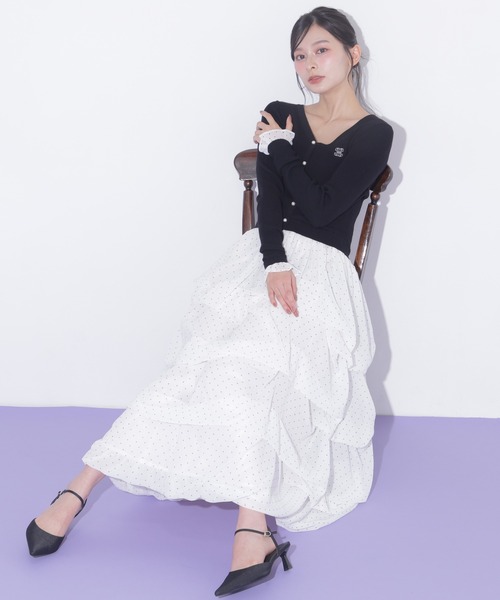 JILL by JILL STUART（ジルバイジルスチュアート）の「タックバルーンドッキングワンピース（ワンピース・レディース・グレー/ピンク/ブラック・FREE）」の18枚目の写真