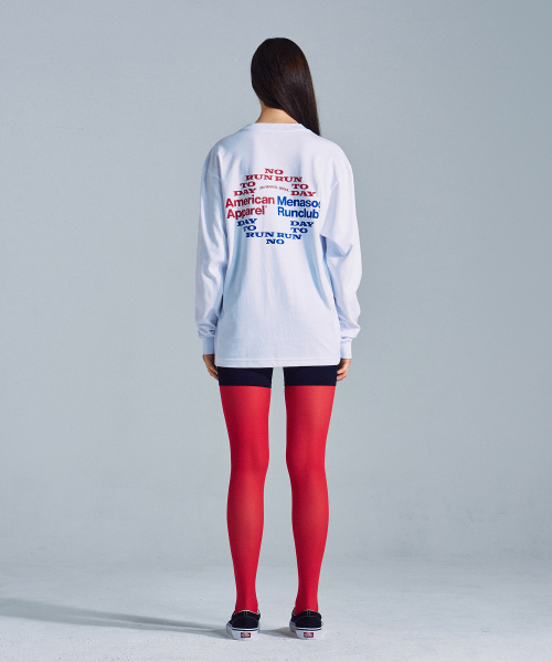 MENASOO(ミナス)の「MNS x American apparel Run Club Long-Sleeves_White(Tシャツ/カットソー・レディース・ホワイト・SMALL/MEDIUM)」の4枚目の写真