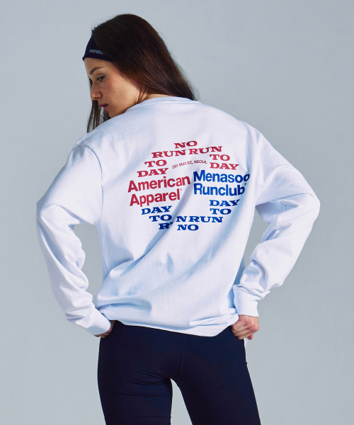 MENASOO(ミナス)の「MNS x American apparel Run Club Long-Sleeves_White(Tシャツ/カットソー・レディース・ホワイト・SMALL/MEDIUM)」の8枚目の写真