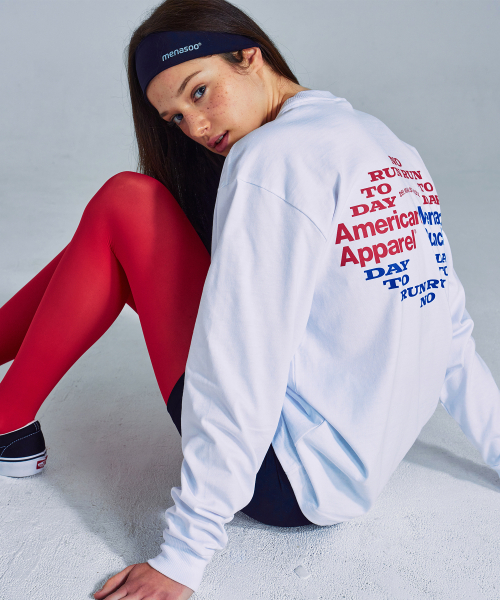MENASOO(ミナス)の「MNS x American apparel Run Club Long-Sleeves_White(Tシャツ/カットソー・レディース・ホワイト・SMALL/MEDIUM)」の10枚目の写真