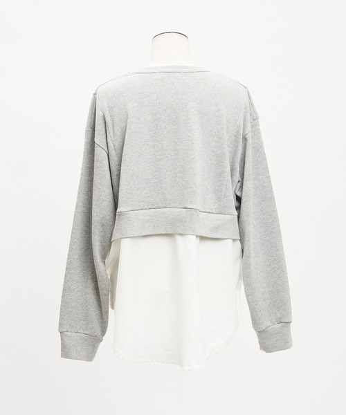 gomme(ゴム)の「ドロストシャツドッキングT(Tシャツ/カットソー・レディース・ブラック/トップグレー・MEDIUM)」の15枚目の写真