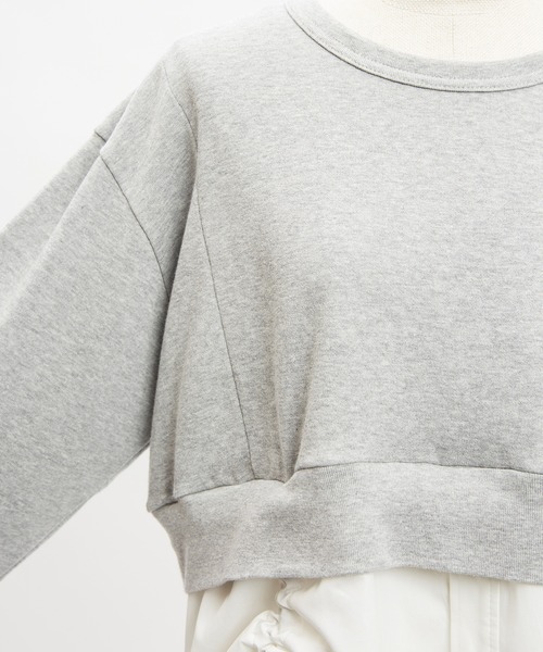 gomme(ゴム)の「ドロストシャツドッキングT(Tシャツ/カットソー・レディース・ブラック/トップグレー・MEDIUM)」の16枚目の写真