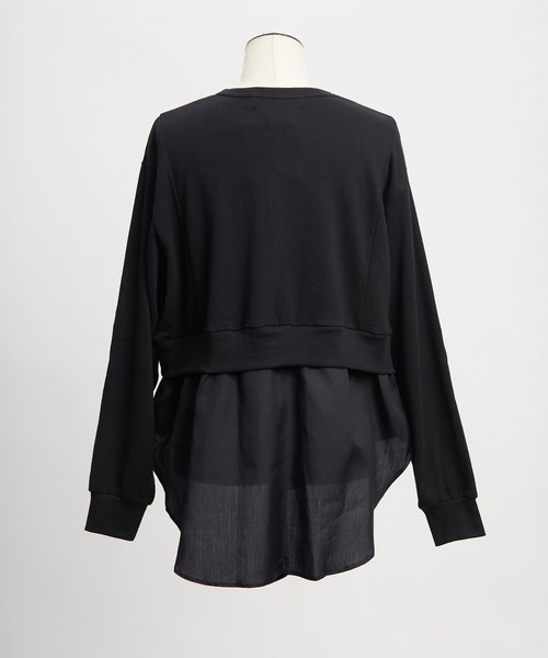 gomme(ゴム)の「ドロストシャツドッキングT(Tシャツ/カットソー・レディース・ブラック/トップグレー・MEDIUM)」の22枚目の写真
