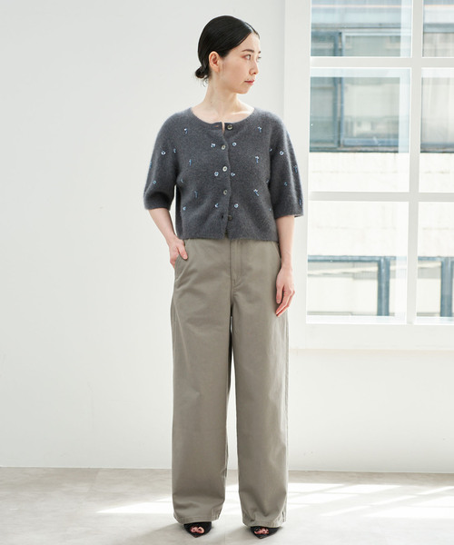 IENA(イエナ)の「ハイツイストコットンワイドパンツ(その他パンツ・レディース・オリーブ/ラベンダー・38/36/34)」の22枚目の写真