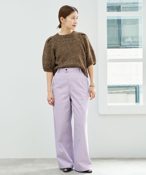 IENA(イエナ)の「ハイツイストコットンワイドパンツ(その他パンツ・レディース・オリーブ/ラベンダー・38/36/34)」の15枚目の写真
