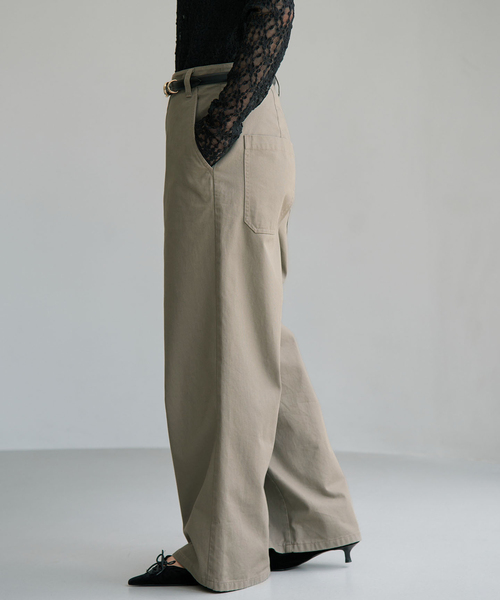 IENA(イエナ)の「ハイツイストコットンワイドパンツ(その他パンツ・レディース・オリーブ/ラベンダー・38/36/34)」の17枚目の写真