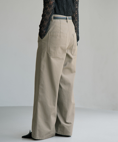 IENA(イエナ)の「ハイツイストコットンワイドパンツ(その他パンツ・レディース・オリーブ/ラベンダー・38/36/34)」の18枚目の写真