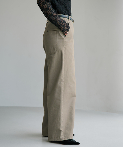 IENA(イエナ)の「ハイツイストコットンワイドパンツ(その他パンツ・レディース・オリーブ/ラベンダー・38/36/34)」の20枚目の写真