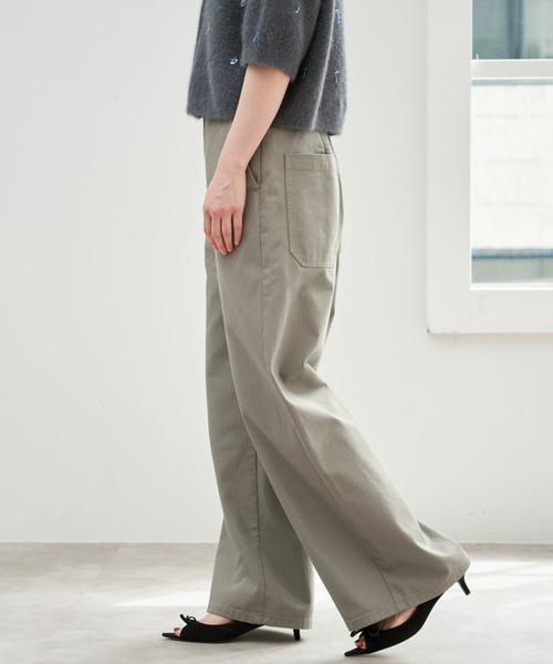 IENA(イエナ)の「ハイツイストコットンワイドパンツ(その他パンツ・レディース・オリーブ/ラベンダー・38/36/34)」の10枚目の写真
