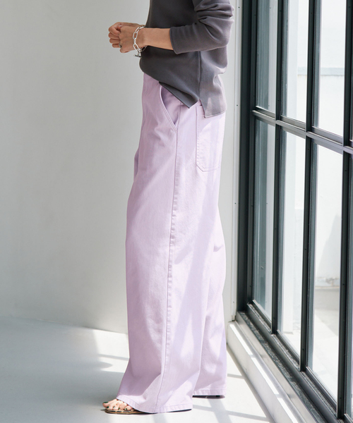 IENA(イエナ)の「ハイツイストコットンワイドパンツ(その他パンツ・レディース・オリーブ/ラベンダー・38/36/34)」の5枚目の写真