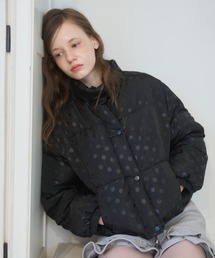 ドット中綿ジャケット/Jacket with a bold dot pattern