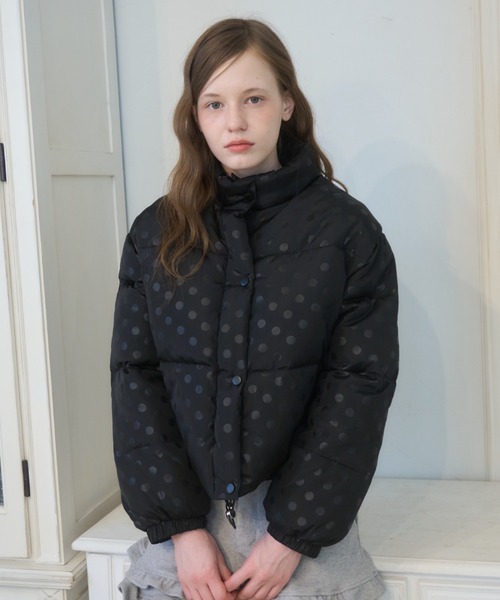 Birthday room(バースデイルーム)の「ドット中綿ジャケット/Jacket with a bold dot pattern(ダウンジャケット/コート・レディース・ライトブルー/ホワイト/ブラック・FREE)」の16枚目の写真