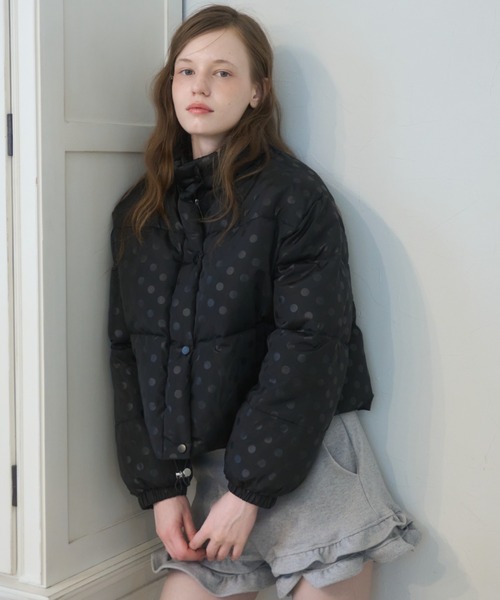 Birthday room(バースデイルーム)の「ドット中綿ジャケット/Jacket with a bold dot pattern(ダウンジャケット/コート・レディース・ライトブルー/ホワイト/ブラック・FREE)」の18枚目の写真