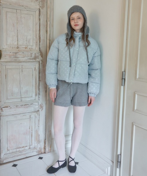 Birthday room(バースデイルーム)の「ドット中綿ジャケット/Jacket with a bold dot pattern(ダウンジャケット/コート・レディース・ライトブルー/ホワイト/ブラック・FREE)」の22枚目の写真