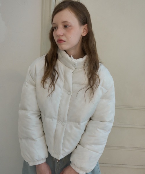 Birthday room(バースデイルーム)の「ドット中綿ジャケット/Jacket with a bold dot pattern(ダウンジャケット/コート・レディース・ライトブルー/ホワイト/ブラック・FREE)」の6枚目の写真