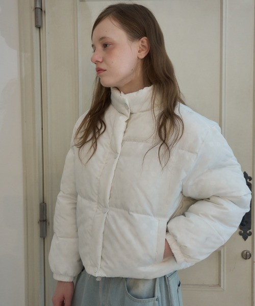Birthday room(バースデイルーム)の「ドット中綿ジャケット/Jacket with a bold dot pattern(ダウンジャケット/コート・レディース・ライトブルー/ホワイト/ブラック・FREE)」の8枚目の写真
