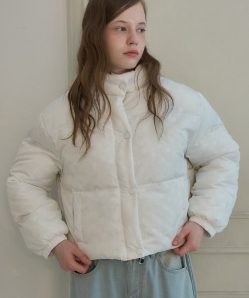 Birthday room(バースデイルーム)の「ドット中綿ジャケット/Jacket with a bold dot pattern(ダウンジャケット/コート・レディース・ライトブルー/ホワイト/ブラック・FREE)」の9枚目の写真