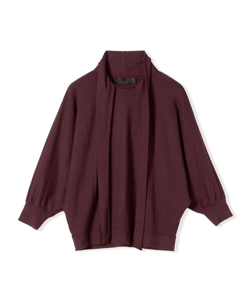 SHIPS(シップス)の「【SHIPS別注】Nell: ボウタイ ジャージー プルオーバー(その他トップス・レディース・ワイン・ONE SIZE)」の3枚目の写真