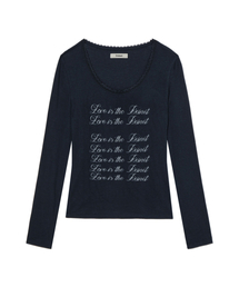 LOVE IS THE LACE LONG SLEEVE IN NAVY