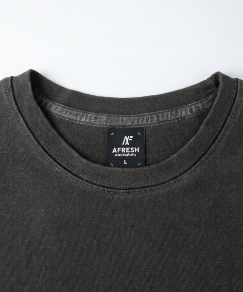 AFRESH(アフレッシュ)の「ウォッシュドPIGMENTルーズフィットショートスリーブ_2color(Tシャツ/カットソー・メンズ・グレー/チャコールグレー・XX-LARGE/MEDIUM/LARGE/X-LARGE)」の6枚目の写真