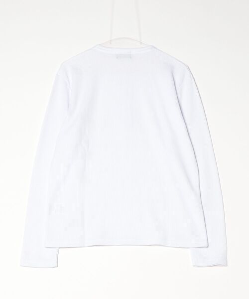 Coffee & Cigarettes(コーヒーアンドシガレッツ)の「9A1 【STANDARD FIT】Waffle Henley Long Sleeve T-Shirt(Tシャツ/カットソー・メンズ・ブラック/ホワイト/ヘザーグレー・M/L/XL)」の4枚目の写真