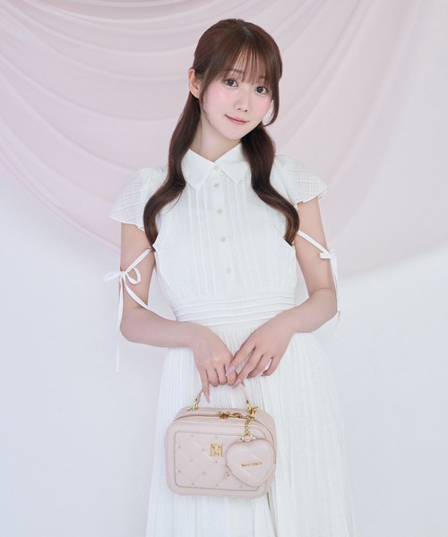 Rose Muse(ロゼミューズ)の「RM point vanity bag with heart pouch(ショルダーバッグ・レディース・ピンク/ブラック/アイボリー・FREE)」の8枚目の写真