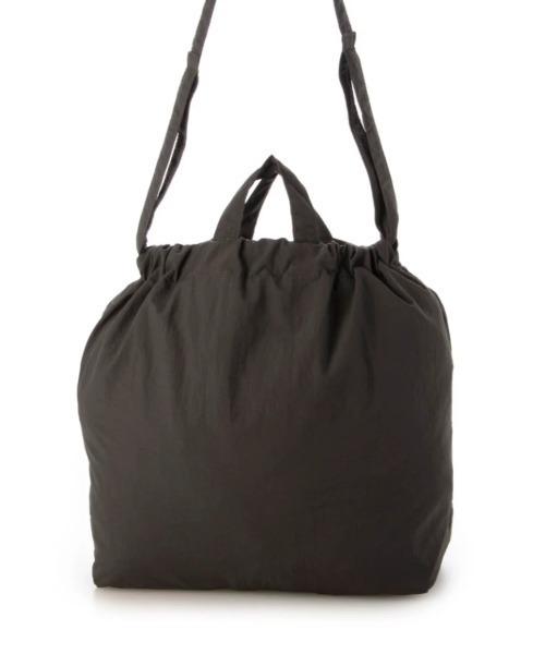 EARTH MADE（アースメイド）の「パッカブル2WAY TOTE/サコッシュ（ショルダーバッグ・レディース・ブラック/ブラウン・FREE）」の3枚目の写真