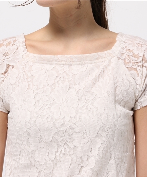 Chico（チコ）の「レース・ボーダー半袖プルオーバー（Tシャツ/カットソー・レディース・アイボリー/ホワイト系その他/ピンク系その他・FREE）」の14枚目の写真