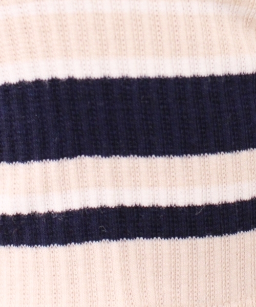 Chico（チコ）の「レース・ボーダー半袖プルオーバー（Tシャツ/カットソー・レディース・アイボリー/ホワイト系その他/ピンク系その他・FREE）」の8枚目の写真