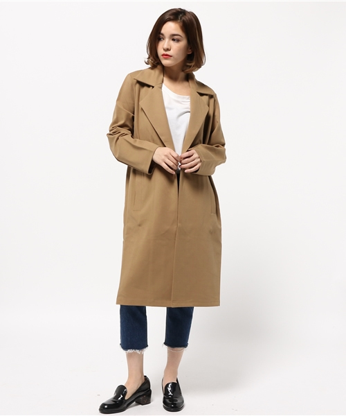 SLY（スライ）の「ダブルフェイスSLIT COAT-S（チェスターコート・レディース・ベージュ/カーキ/ブラック・FREE）」の8枚目の写真