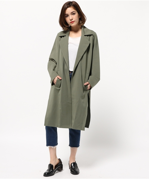 SLY（スライ）の「ダブルフェイスSLIT COAT-S（チェスターコート・レディース・ベージュ/カーキ/ブラック・FREE）」の9枚目の写真