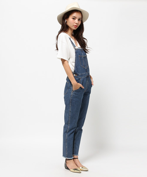 MOUSSY（マウジー）の「Fringe Overall Tapered（つなぎ/オールインワン・レディース・ブルー・0/1/2）」の6枚目の写真
